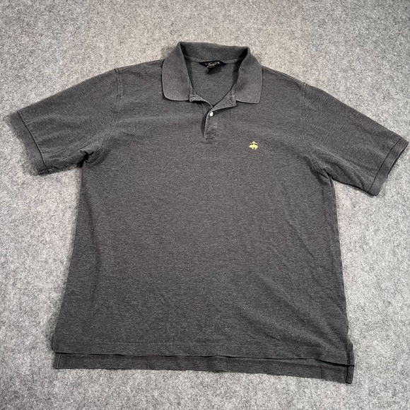 Brooks Brothers Other - Brooks Brothers Gray Performance Knit Short‎ Sleeve Polo Shirt Men's Size XL